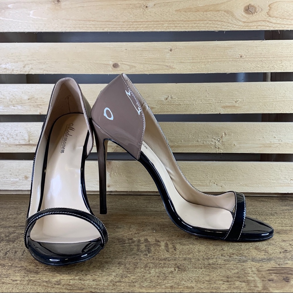 NWT Mademoven Stiletto Open Toe Pumps Size 10